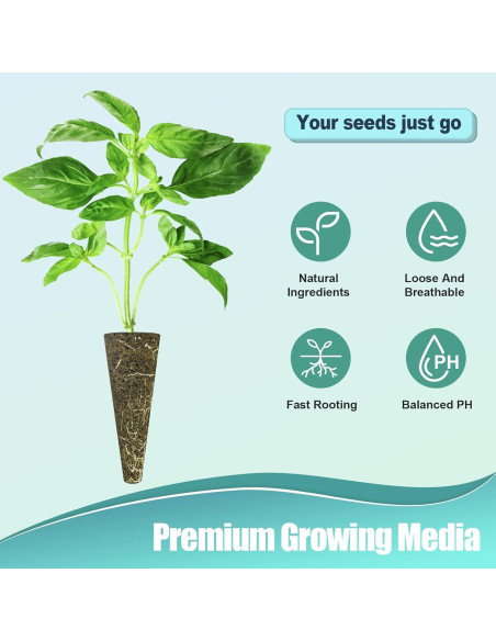 Kit de 64 Piezas Haligo para Cultivo Hidropónico - Semillas