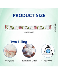 Juego de 2 Topes de Puerta CERAYOU 90 cm Aislantes de Corrientes 2