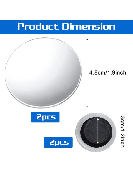 Espejo de Punto Ciego Piriuuo 5.1cm Ajustable Autoadhesivo