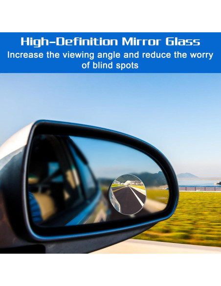 Espejo de Punto Ciego Piriuuo 5.1cm Ajustable Autoadhesivo