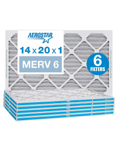 Filtro de Aire Plisado Aerostar MERV 6 14x20x1 Paquete de 6