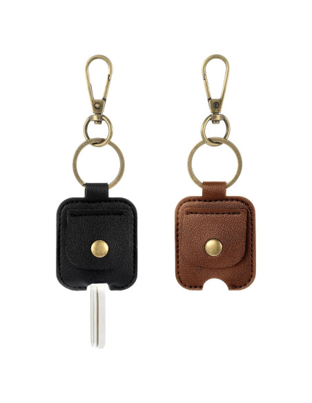 Funda de Llave de Coche Gjinxi PU Vintage 2 Pcs 13x4.5cm