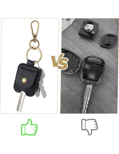 Funda de Llave de Coche Gjinxi PU Vintage 2 Pcs 13x4.5cm