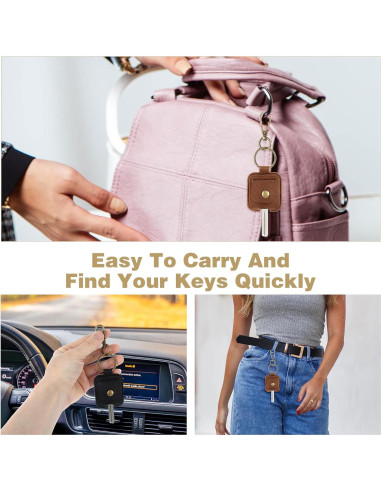 Funda de Llave de Coche Gjinxi PU Vintage 2 Pcs 13x4.5cm