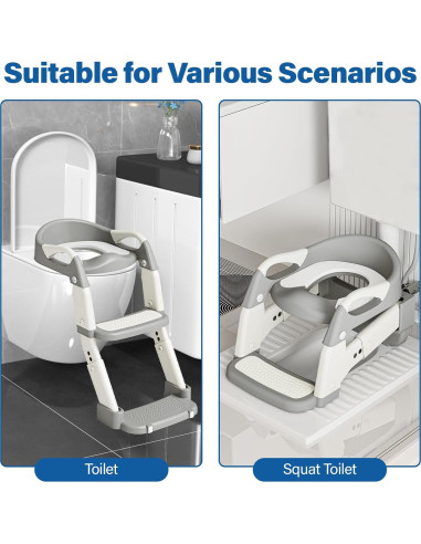 Asiento de Entrenamiento para Baño 3 en 1 WAAYAA Ajustable