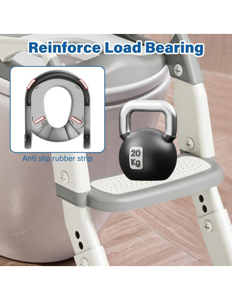 Asiento de Entrenamiento para Baño 3 en 1 WAAYAA Ajustable