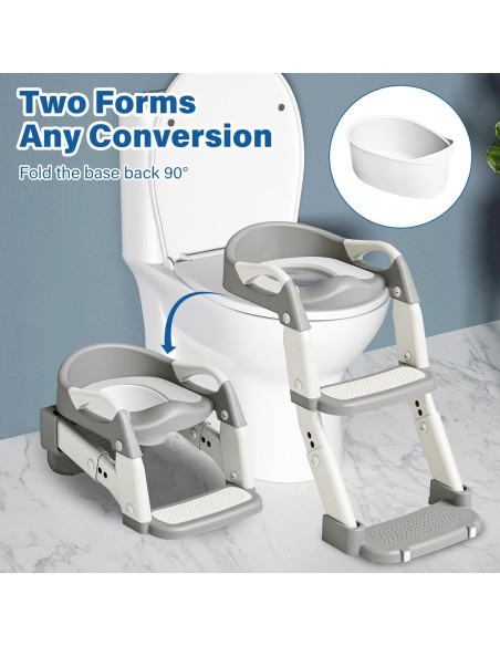 Asiento de Entrenamiento para Baño 3 en 1 WAAYAA Ajustable