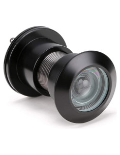 Mirilla de puerta 220 Genérico con cubierta de privacidad negra