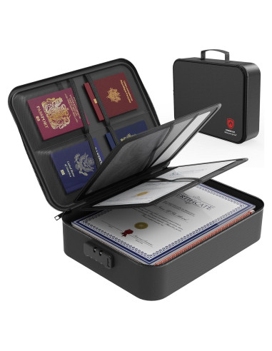 Caja de Documentos a Prueba de Fuego HARDROCK 38x28 cm con Cerradura