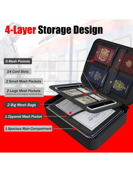 Caja de Documentos a Prueba de Fuego HARDROCK 38x28 cm con Cerradura