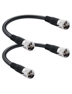 Cable Coaxial RG8x 0.3m PL259 - Paquete de 2 - RFAdapter