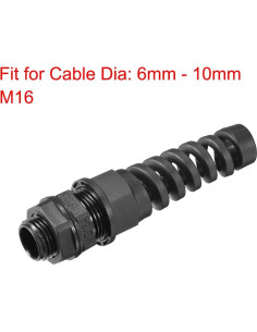 Conector de Cable M16 uxcell IP68 Impermeable 6-10mm 2 Pcs 2