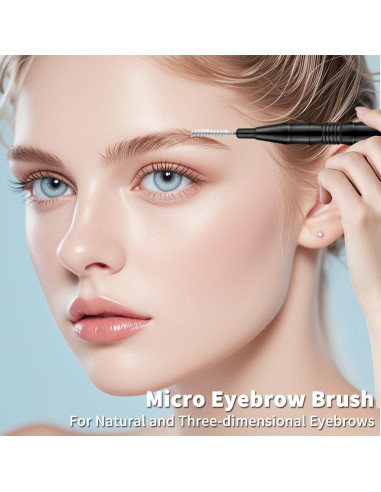 20 Cepillos Micro Spoolie para Cejas y Pestañas DWNDN Negro