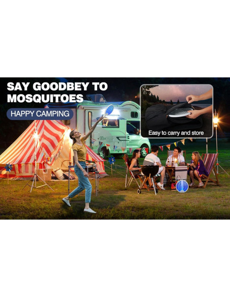 Raqueta Eléctrica de Mosquitos VLISBO 4000V Batería 1200mAh