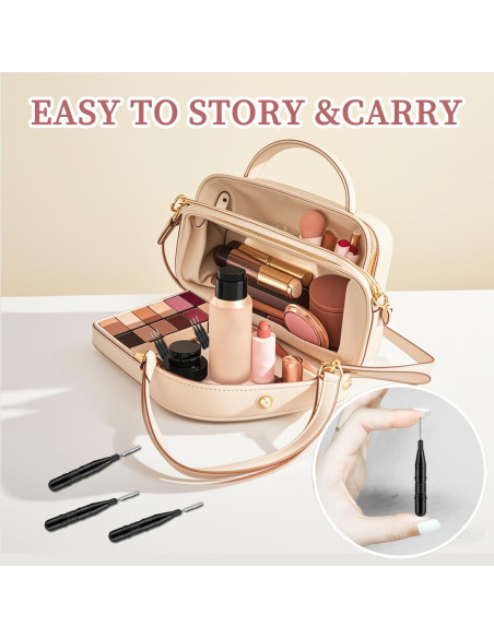 20 Cepillos Micro Spoolie para Cejas y Pestañas DWNDN Negro