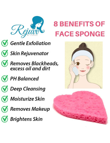 Esponjas Faciales Comprimidas Rejuvv Fushay - 25 Unidades