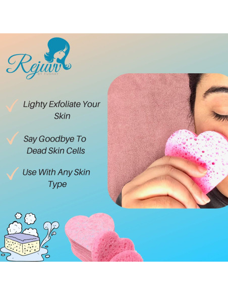 Esponjas Faciales Comprimidas Rejuvv Fushay - 25 Unidades