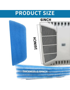 Filtro de Aire Acondicionado RV Tikfoam 16x6 MERV 6 - 4 Piezas 2