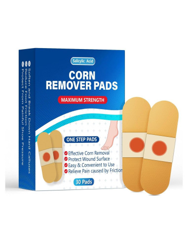 QIYANA Almohadillas para Callos 30 Parches 40% Ácido Salicílico