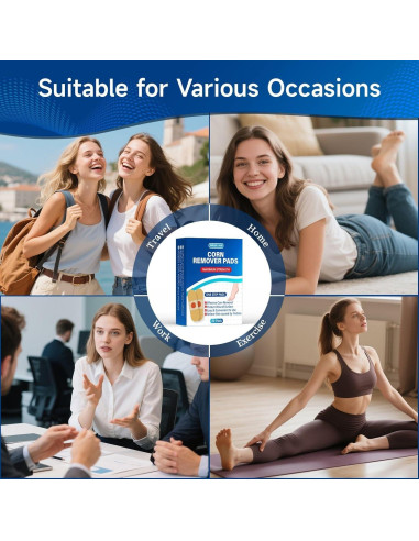 QIYANA Almohadillas para Callos 30 Parches 40% Ácido Salicílico