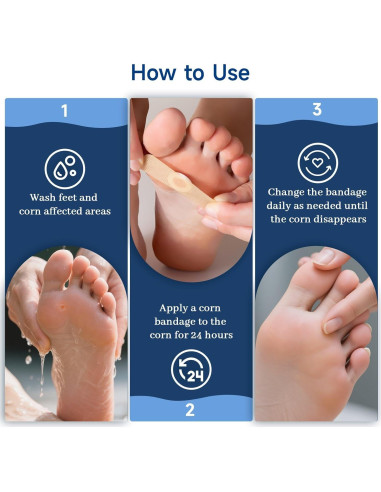 QIYANA Almohadillas para Callos 30 Parches 40% Ácido Salicílico