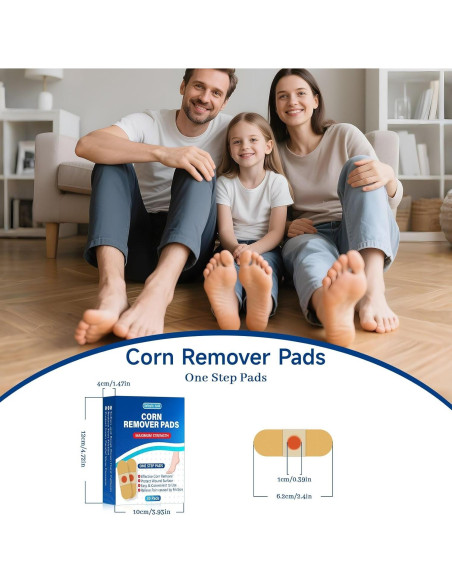 QIYANA Almohadillas para Callos 30 Parches 40% Ácido Salicílico