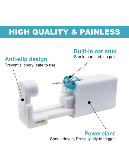 Kit de Perforación de Orejas Autdor 36Pcs - Incluye Pistolas y Studs