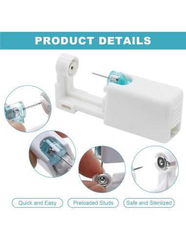 Kit de Perforación de Orejas Autdor 36Pcs - Incluye Pistolas y Studs