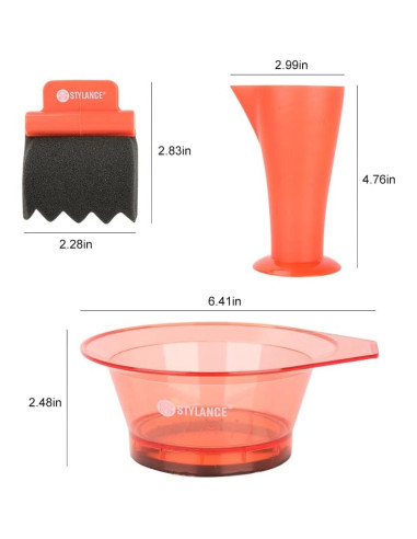 Kit de Tinte para Cabello STYLANCE 5 Piezas Naranja