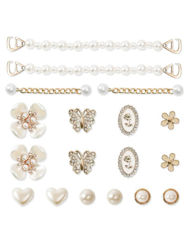 18 Piezas Encantos de Zapatos Brillantes COAUXOG Joyería