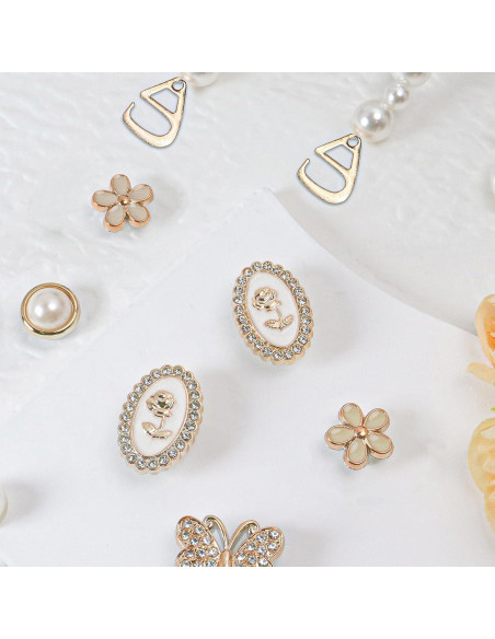 18 Piezas Encantos de Zapatos Brillantes COAUXOG Joyería