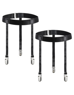 Cinturón de liga ajustable Telooco negro para mujeres 38x2.5cm