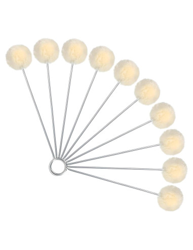 10 Cepillos de Bola de Lana para Tinte de Cuero Psyqtsuary