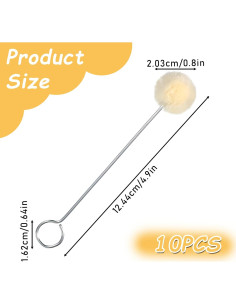 10 Cepillos de Bola de Lana para Tinte de Cuero Psyqtsuary 2