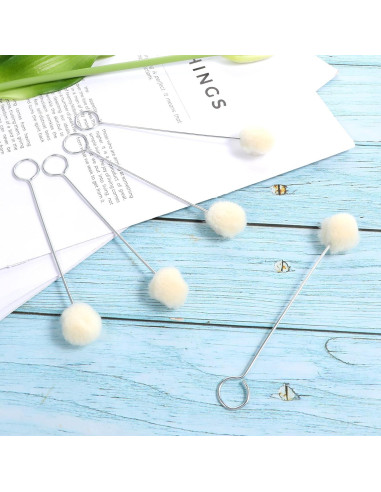 10 Cepillos de Bola de Lana para Tinte de Cuero Psyqtsuary