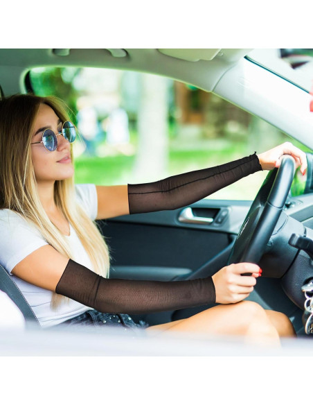 Mangas Largas Transparentes Luwint para Mujeres - 2 Pares UV