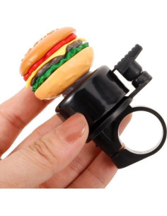 Campana de Bicicleta Zenarao Hamburguesa Amarilla Sonido Fuerte 2