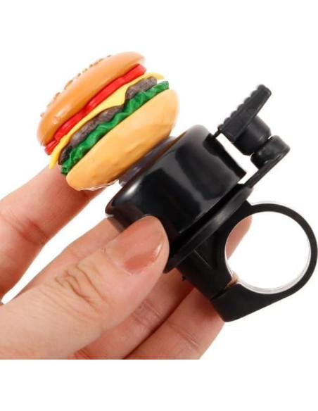 Campana de Bicicleta Zenarao Hamburguesa Amarilla Sonido Fuerte