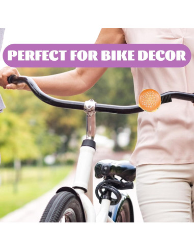 Campana de Bicicleta Zenarao Hamburguesa Amarilla Sonido Fuerte