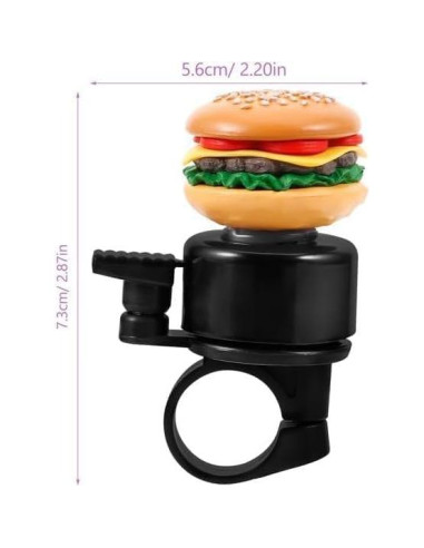 Campana de Bicicleta Zenarao Hamburguesa Amarilla Sonido Fuerte