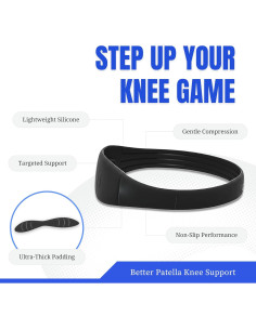 Banda de Rodilla Patelar COOLSET - Soporte Antideslizante Negro 2