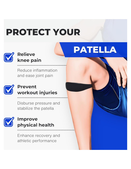 Banda de Rodilla Patelar COOLSET - Soporte Antideslizante Negro