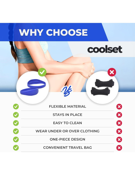 Banda de Rodilla Patelar COOLSET - Soporte Antideslizante Negro