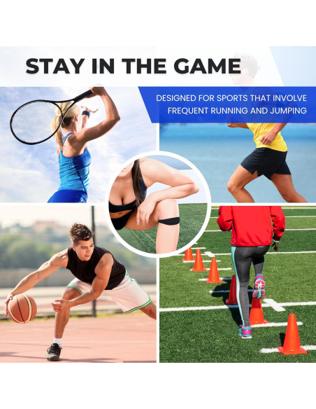 Banda de Rodilla Patelar COOLSET - Soporte Antideslizante Negro