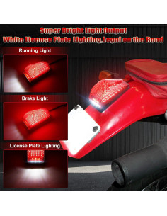 Luz Trasera LED MOVOTOR para Motocicleta - 500% Brillante 2