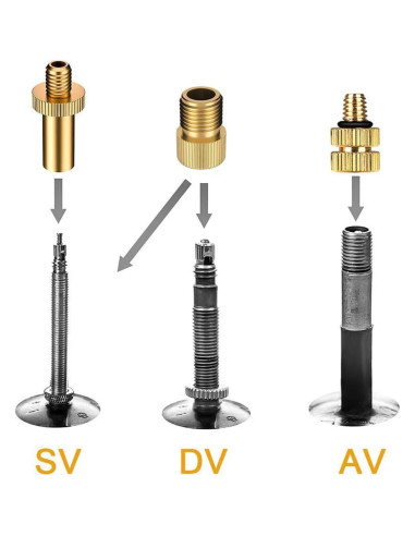 Juego de Adaptadores de Válvula de Bicicleta HDNNC 10 Piezas