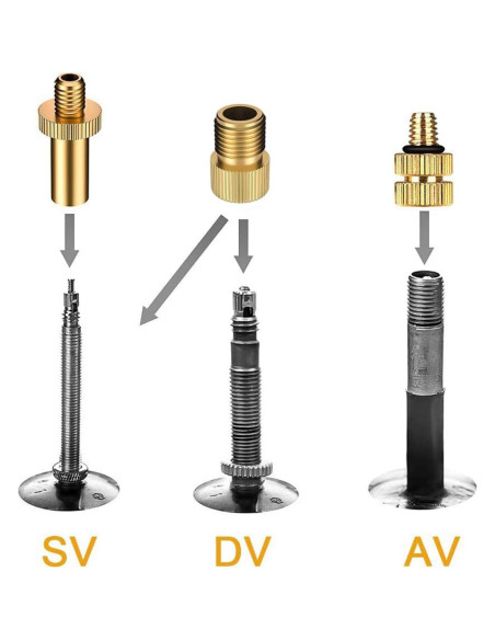 Juego de Adaptadores de Válvula de Bicicleta HDNNC 10 Piezas