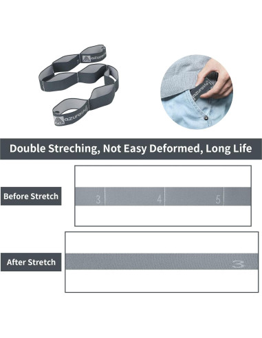 Correa Elástica Premium A AZURELIFE 83.82 cm 8 Bucles