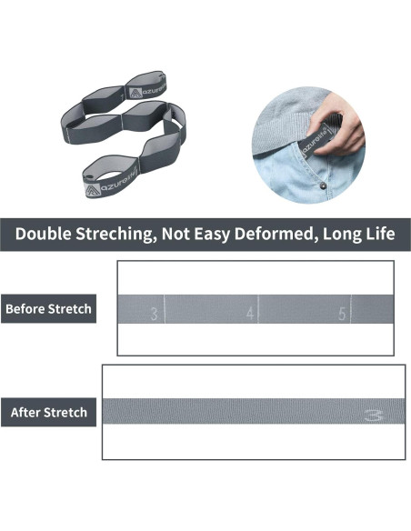 Correa Elástica Premium A AZURELIFE 83.82 cm 8 Bucles