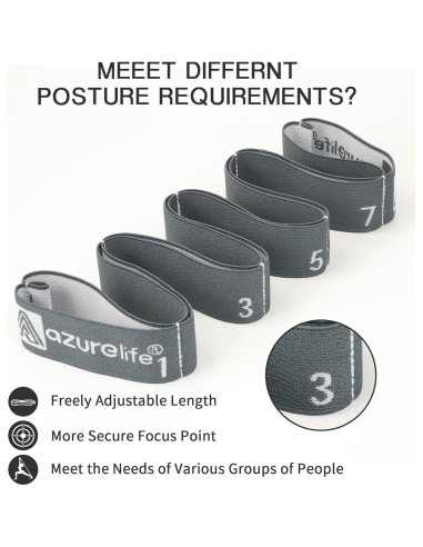 Correa Elástica Premium A AZURELIFE 83.82 cm 8 Bucles